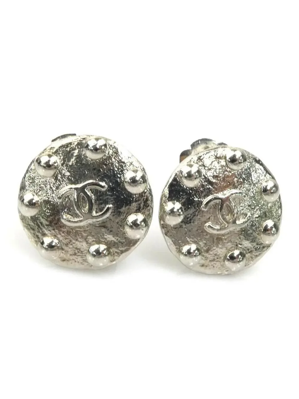 Auth Chanel Vintage Cc Logo Earrings #327006C28B
